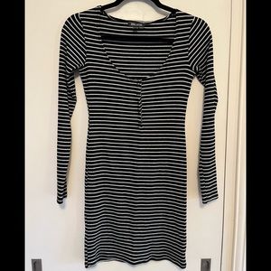 Women’s Billabong long sleeve striped knit bodycon dress. Size SMALL